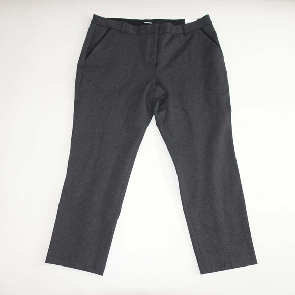 Express Women's Columnist Ankle Mid Rise Pants Size 18 Regular NWT Charcoal Gray - Picture 1 of 8